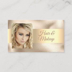 Elegant Hair & Makeup Salon, DIY Namn Guld/Guld Visitkort
