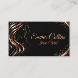 Elegant Hair Salon Business Card Visitkort