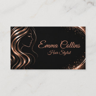 Elegant Hair Salon Business Card Visitkort