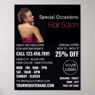 Elegant Hair Stil, Hair Stylist, Hair Salon Poster