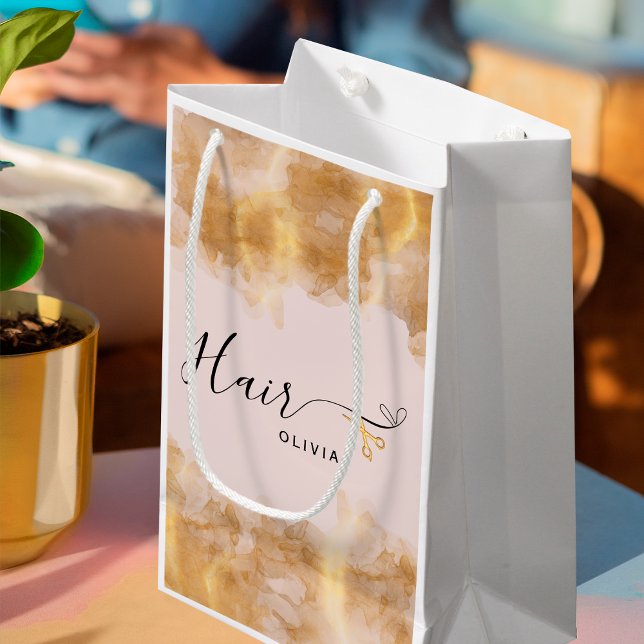 Elegant Hairdresser Guld Scissors Hairstylist Rosa (Skapare uppladdad)