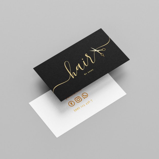 Elegant Hairstylist Bröllop Visitkort (Skapare uppladdad)