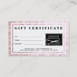 Elegant Hairstylist Gift Certificate Rabattkort