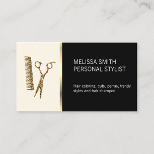 Elegant Hairstylist Visitkort