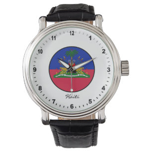 Elegant Haiti Watch & Haitis Flagga Armbandsur