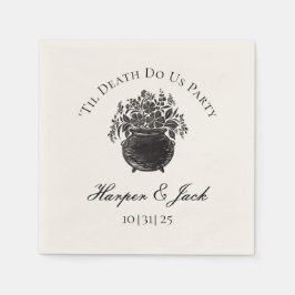 Elegant Halloween Bröllop Personlig Napkins Pappersservett