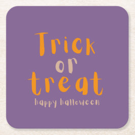 Elegant Halloween Bus eller godis Papper Underlägg Kvadrat