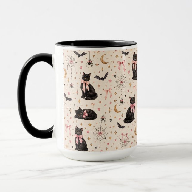 Elegant Halloween Chic Kuslig Säsong Kaffe Mugg (Vänster)