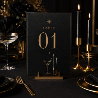 Elegant Halloween Cocktail-fest Bordsnummer