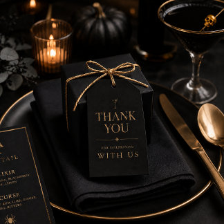 Elegant Halloween Cocktail Party Presentetikett