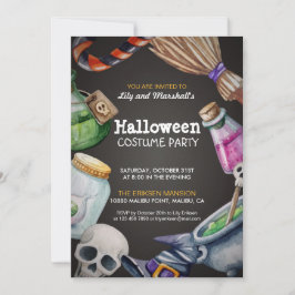Elegant Halloween Costume Party-inbjudan Inbjudningar