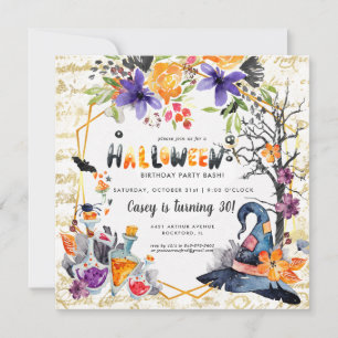 Elegant Halloween-fest inbjudan