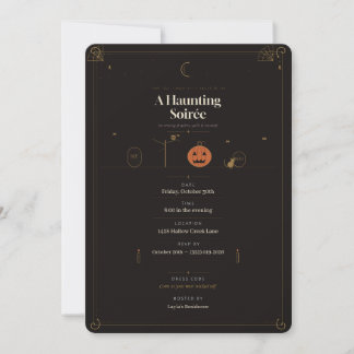Elegant Halloween-fest-inbjudan Inbjudningar