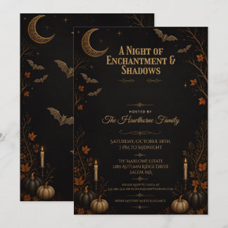 Elegant Halloween-festfirande Inbjudningar