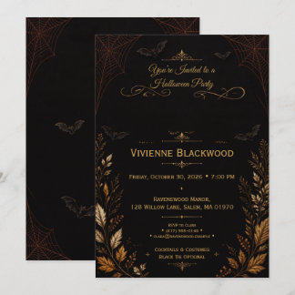 Elegant Halloween-festfirande Inbjudningar