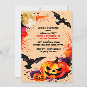 Elegant Halloween-inbjudan till talesgrupp Inbjudningar