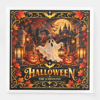 Elegant Halloween-pumpa Bus eller Behandla Pappers Pappersservett