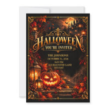 Elegant Halloween-pumpafest-inbjudan