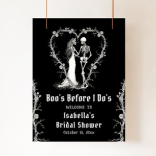 Elegant Halloween Skeleton Möhippa Välkommen Poster