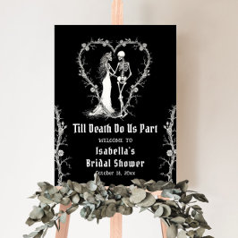 Elegant Halloween Skeleton Möhippa Välkommen Poster