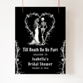 Elegant Halloween Skeleton Möhippa Välkommen Poster