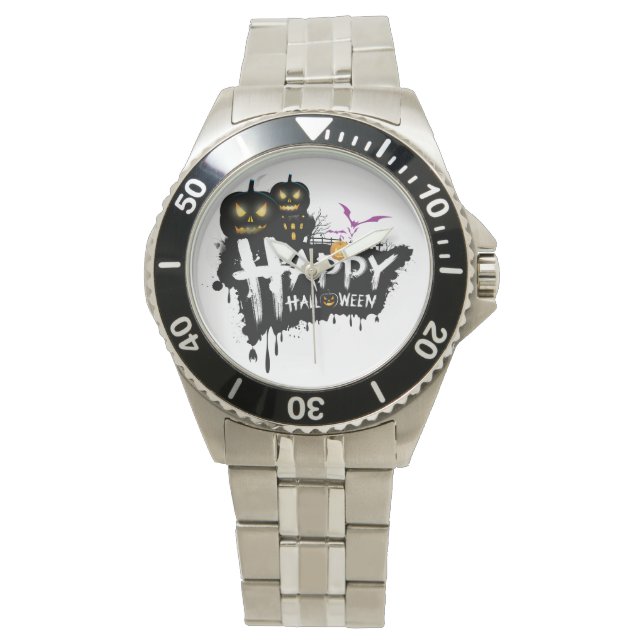 Elegant Halloween Stainless Steel Bracelet Watch Armbandsur (Framsida)
