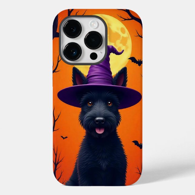 🐶✨ Elegant Halloween Svart Hund Konstnärlig Minim (Baksida)