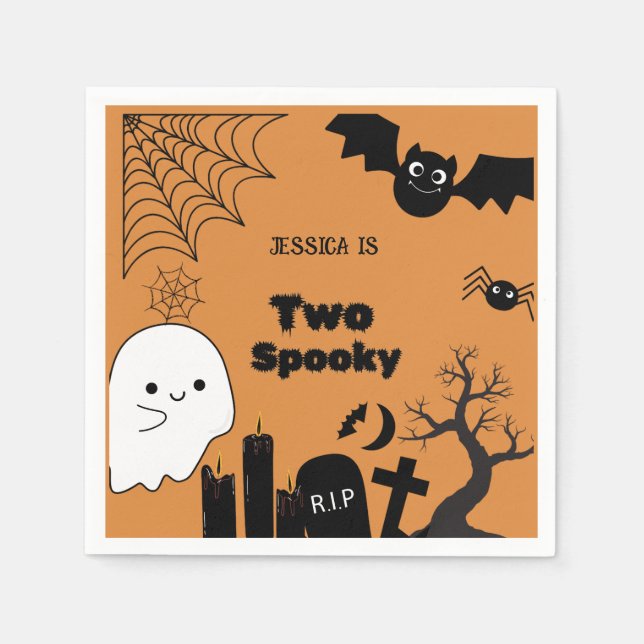 Elegant Halloween två spöklika andra födelsedagsfe Pappersservett (Framsidan)