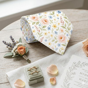 Elegant halsduk med blomsterkonst mönster slips