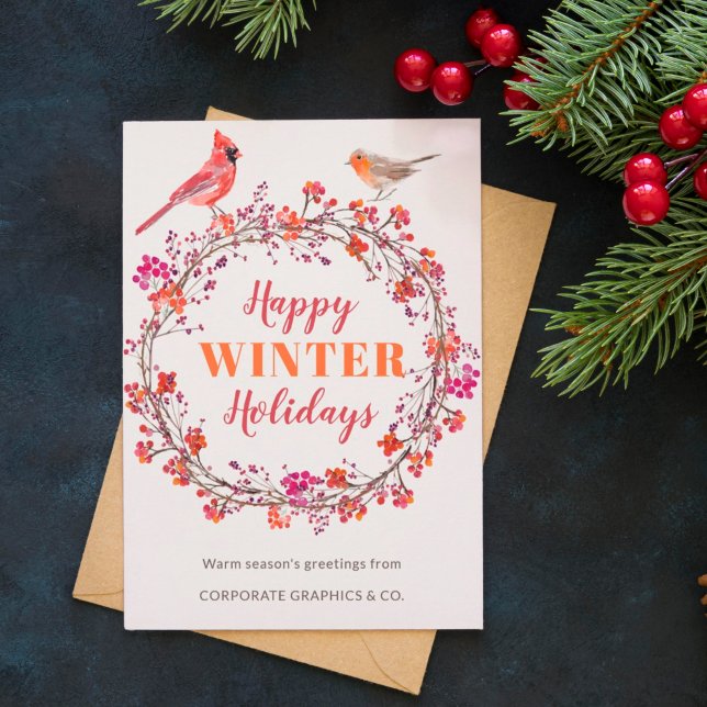 Elegant hälsning, inte fotojulkrans julkort (Skapare uppladdad)