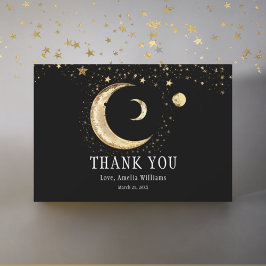 Elegant halvmåne Celestial Guld Tack Kort