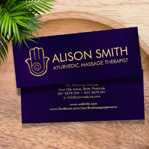 Elegant Hamsa Hand Energy Spiral Mini Visitkort