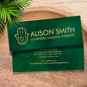 Elegant Hamsa Hand Energy Spiral Mini Visitkort