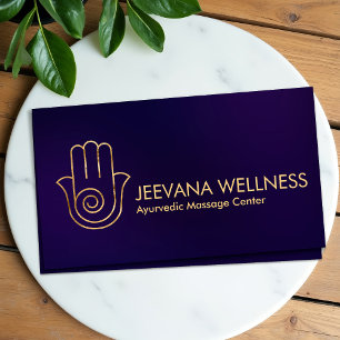 Elegant Hamsa Hand Energy Spiral Visitkort