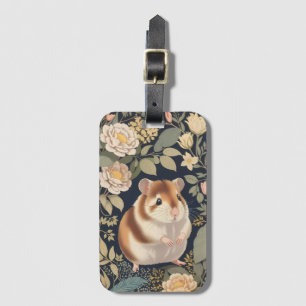Elegant Hamster William Morris Inspired Blommigt Bagagebricka