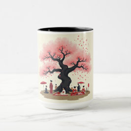 Elegant Hanami Cherry Blossom Mug Mugg