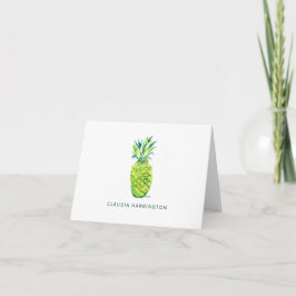 Elegant Hand-Drawn Pineapple Blank Botanical Kort