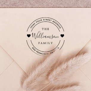 Elegant Hand Lettering Heart Stämpel