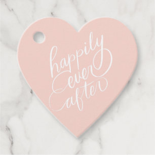 Elegant Hand Lettering lyckligtvis efter Bröllop Gåvor Etiketter