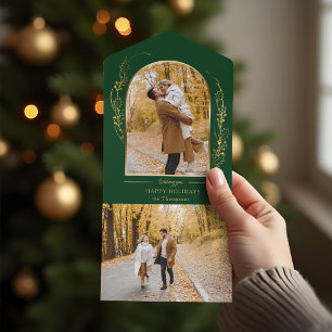 Elegant Hand plockade Guld Holly Arch Photo