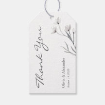 Elegant Handdragen blomma. Airy bröllop Tack
