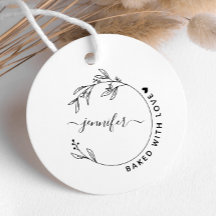 Elegant Handdragen botanisk baksida med Kärlek sto