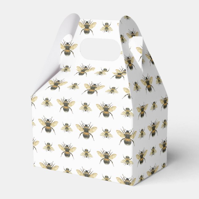 Elegant Handfärgade vattenfärgsbin Presentaskar (Framsidan Sidan)