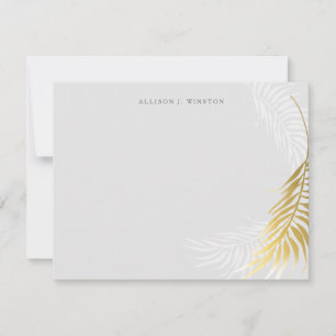 Elegant Handflatan Löv Personlig Stationery Anteckningskort