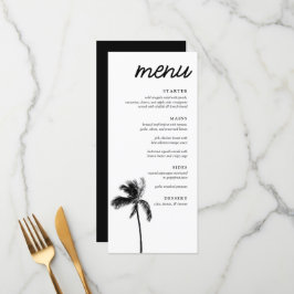 Elegant Handflatan Träd Bat mitzvah Dinner Menu Meny