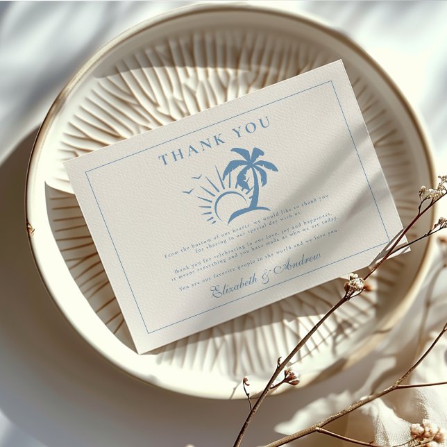 Elegant Handflatan Träd Hand plockade Bröllop Tack Kort (Skapare uppladdad)