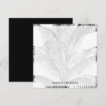 Elegant Handflatan Träd Löv Black & White Mönster