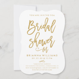 Elegant Handgjord Guld Bröllops Bröllopsfest Inbjudningar