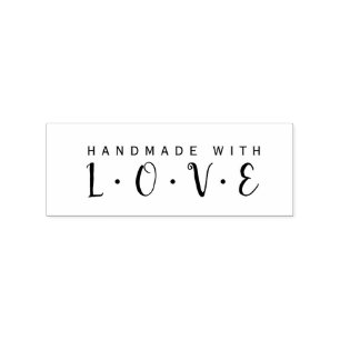 Elegant Handgjord Med Kärlek Stämpel