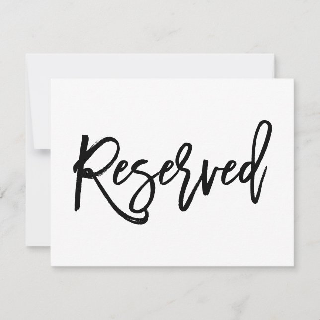 Elegant Handletterad Bröllops 2-Sidig Reserverad S Inbjudningar (Framsida)